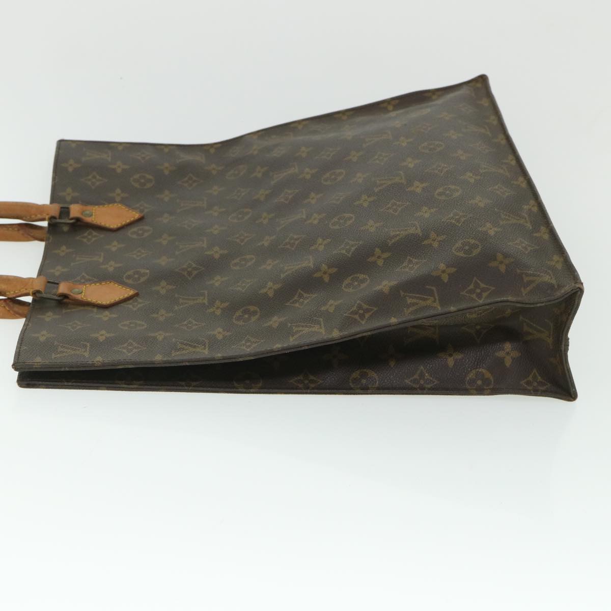 LOUIS VUITTON Monogram Sac Plat Hand Bag M51140 LV Auth 56030