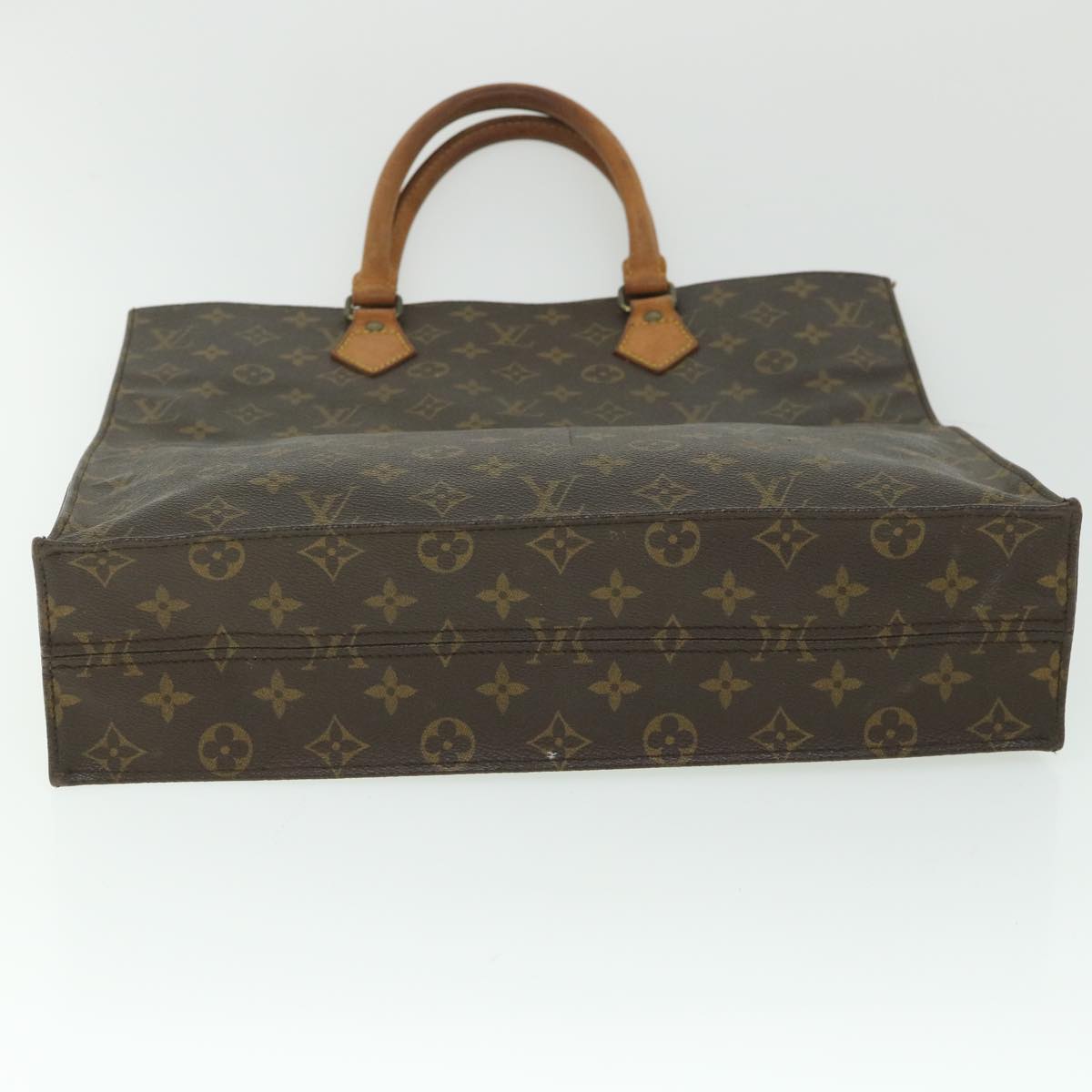 LOUIS VUITTON Monogram Sac Plat Hand Bag M51140 LV Auth 56030