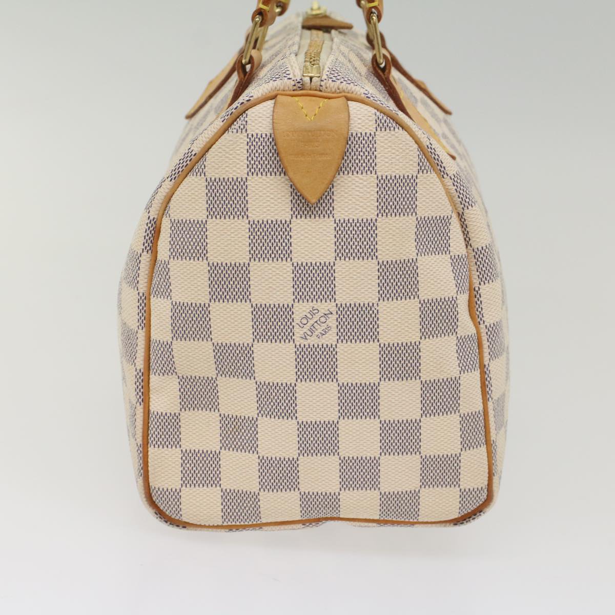 LOUIS VUITTON Damier Azur Speedy 25 Hand Bag N41534 LV Auth 56034