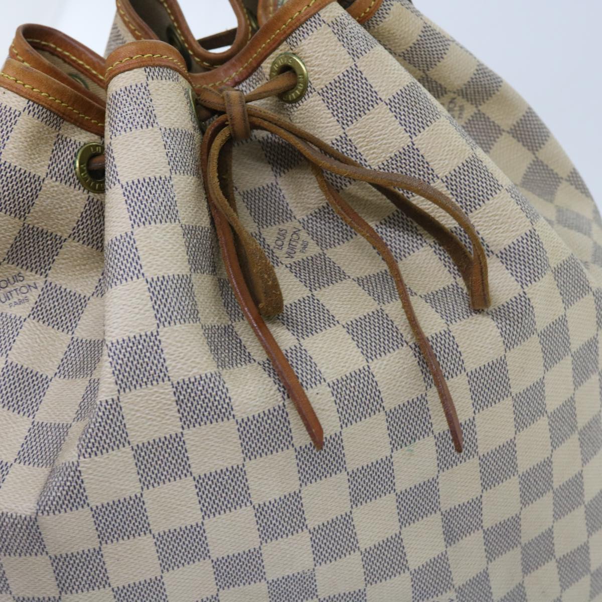 LOUIS VUITTON Damier Azur Noe Shoulder Bag N42222 LV Auth 56040