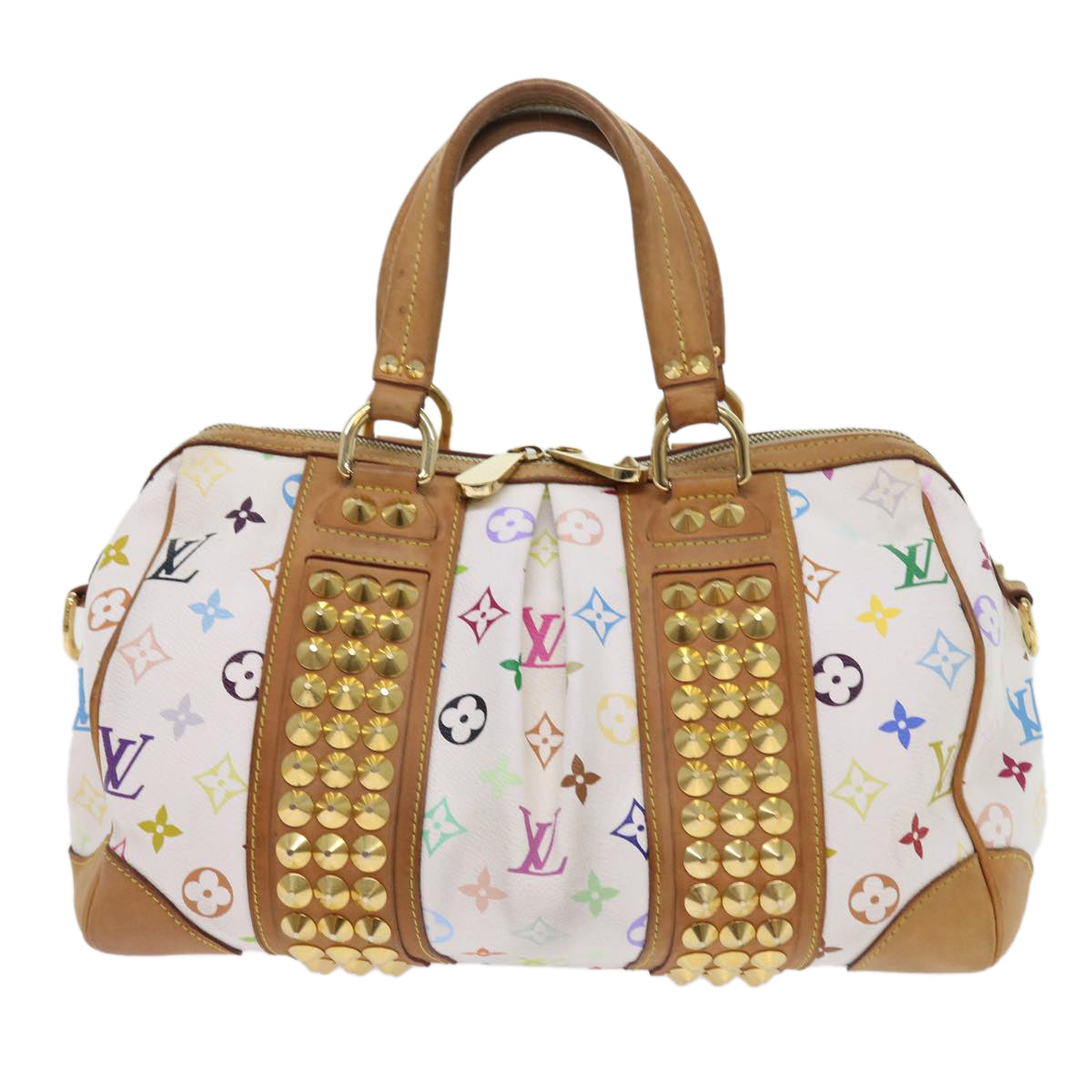 LOUIS VUITTON Monogram Multicolor Courtney MM Bag 2way White M45641 Auth 56049A - 0