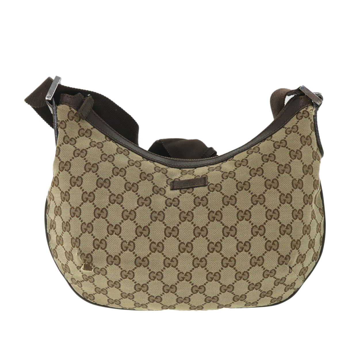 GUCCI GG Canvas Shoulder Bag Beige Brown 181092 Auth 56054