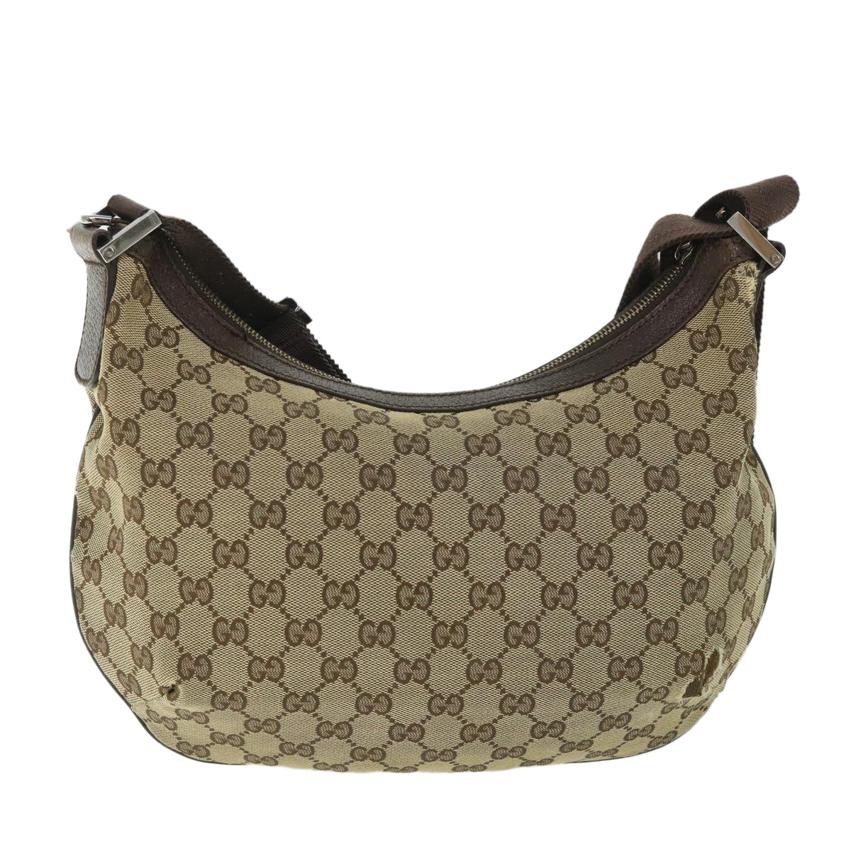 GUCCI GG Canvas Shoulder Bag Beige Brown 181092 Auth 56054