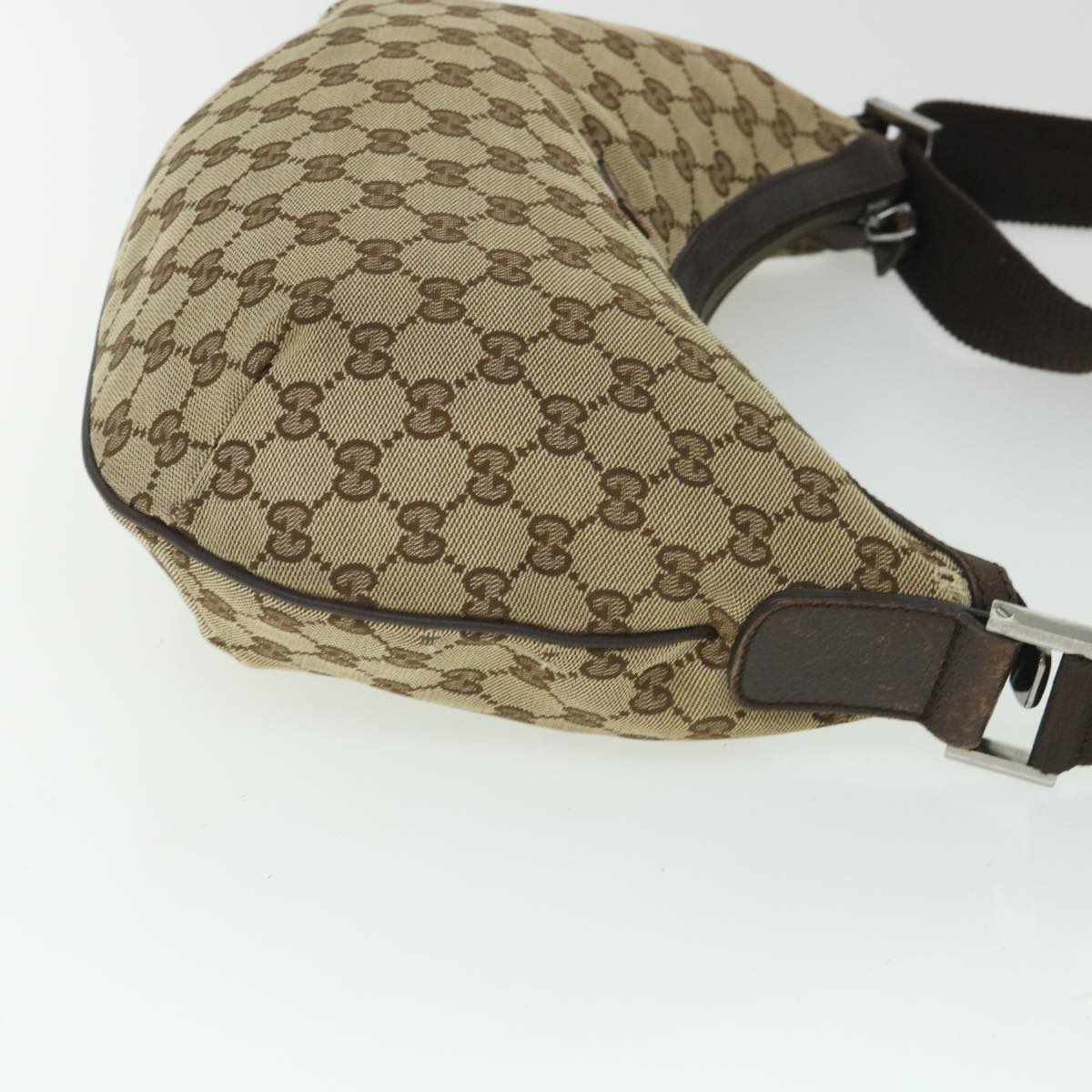 GUCCI GG Canvas Shoulder Bag Beige Brown 181092 Auth 56054