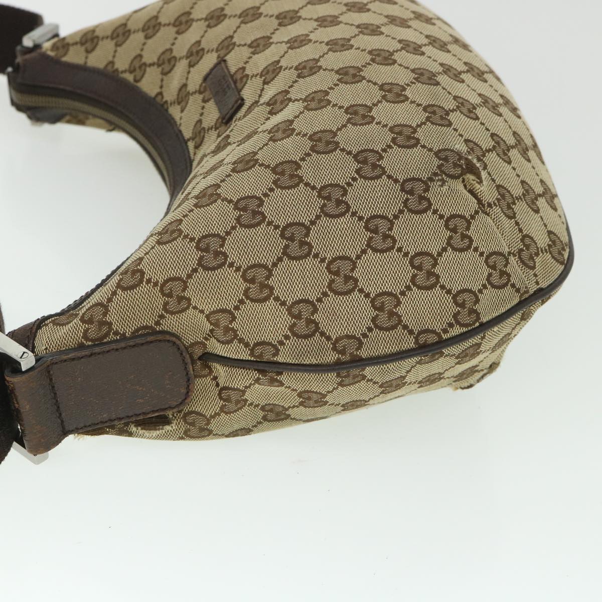 GUCCI GG Canvas Shoulder Bag Beige Brown 181092 Auth 56054