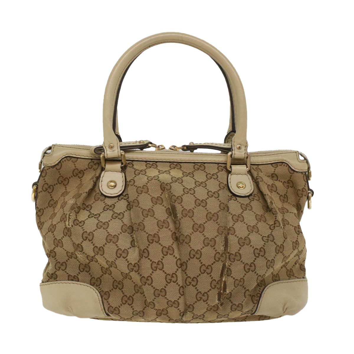 GUCCI GG Canvas Sukey Shoulder Bag Beige 247902 Auth 56055 - 0