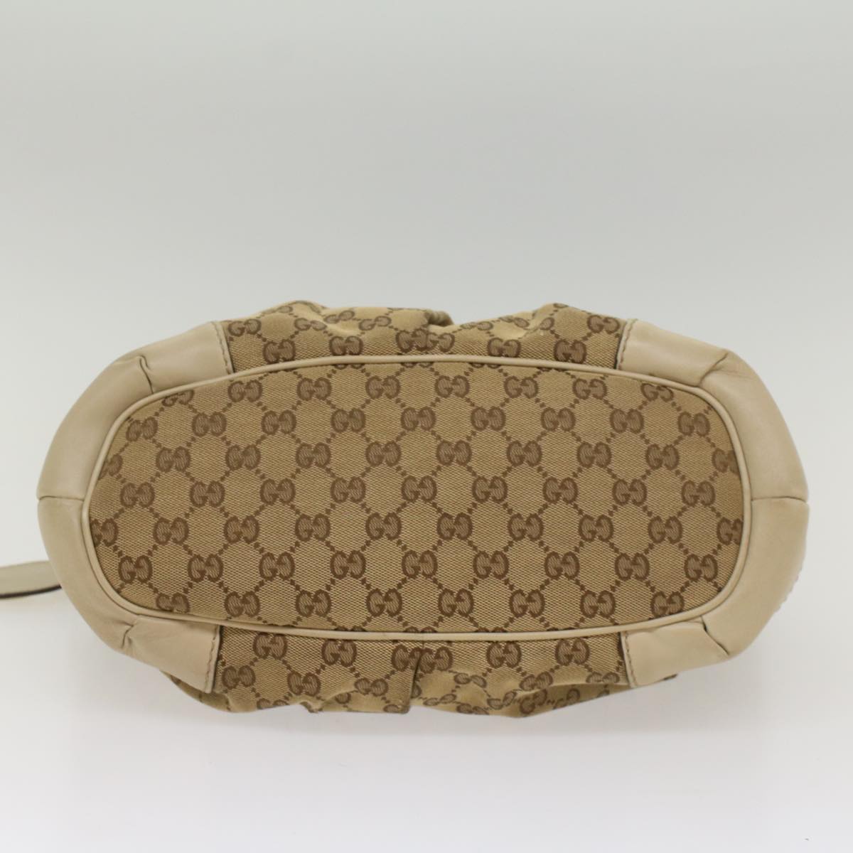 GUCCI GG Canvas Sukey Shoulder Bag Beige 247902 Auth 56055