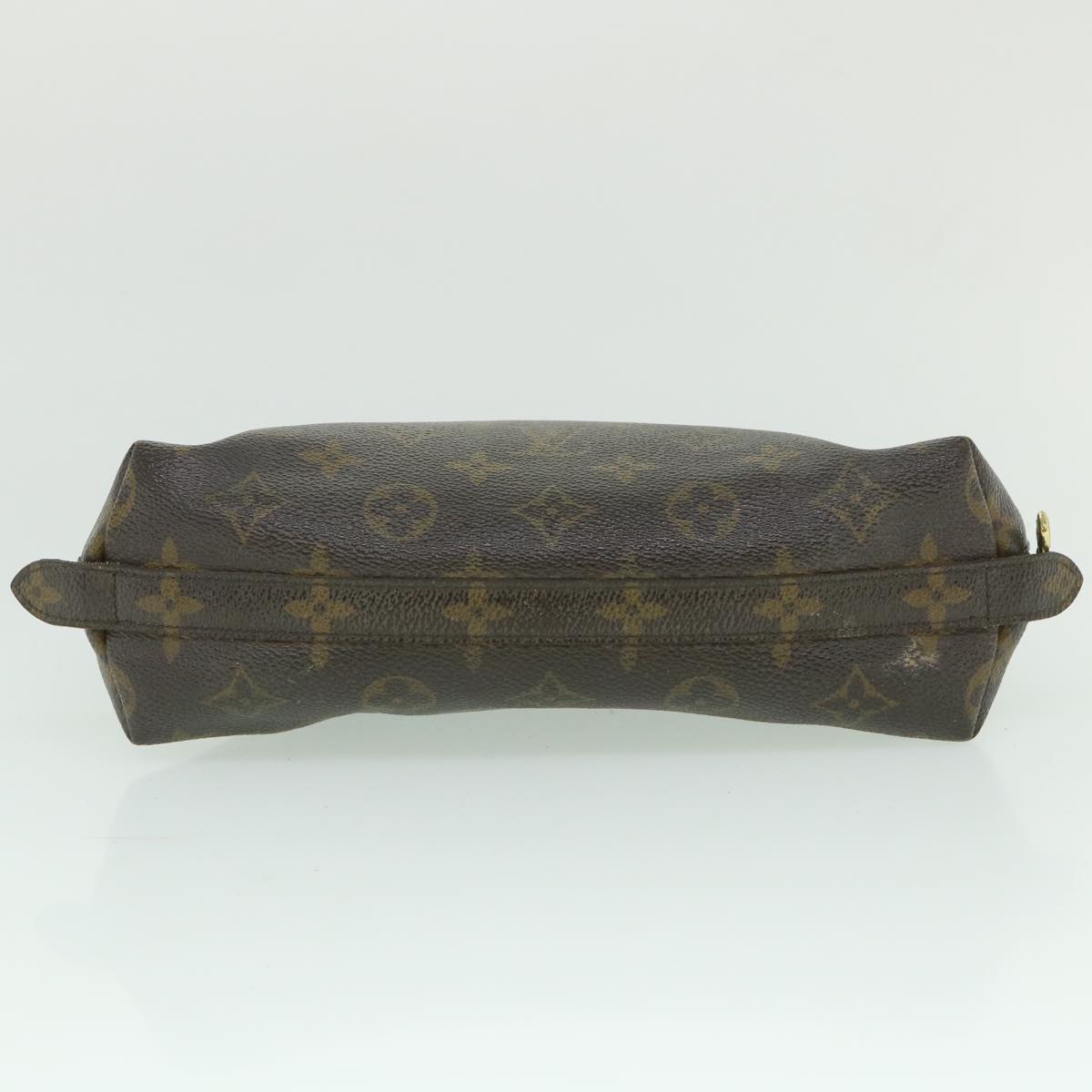 LOUIS VUITTON Monogram Trousse Demi Ronde Cosmetic Pouch M47520 LV Auth 56099