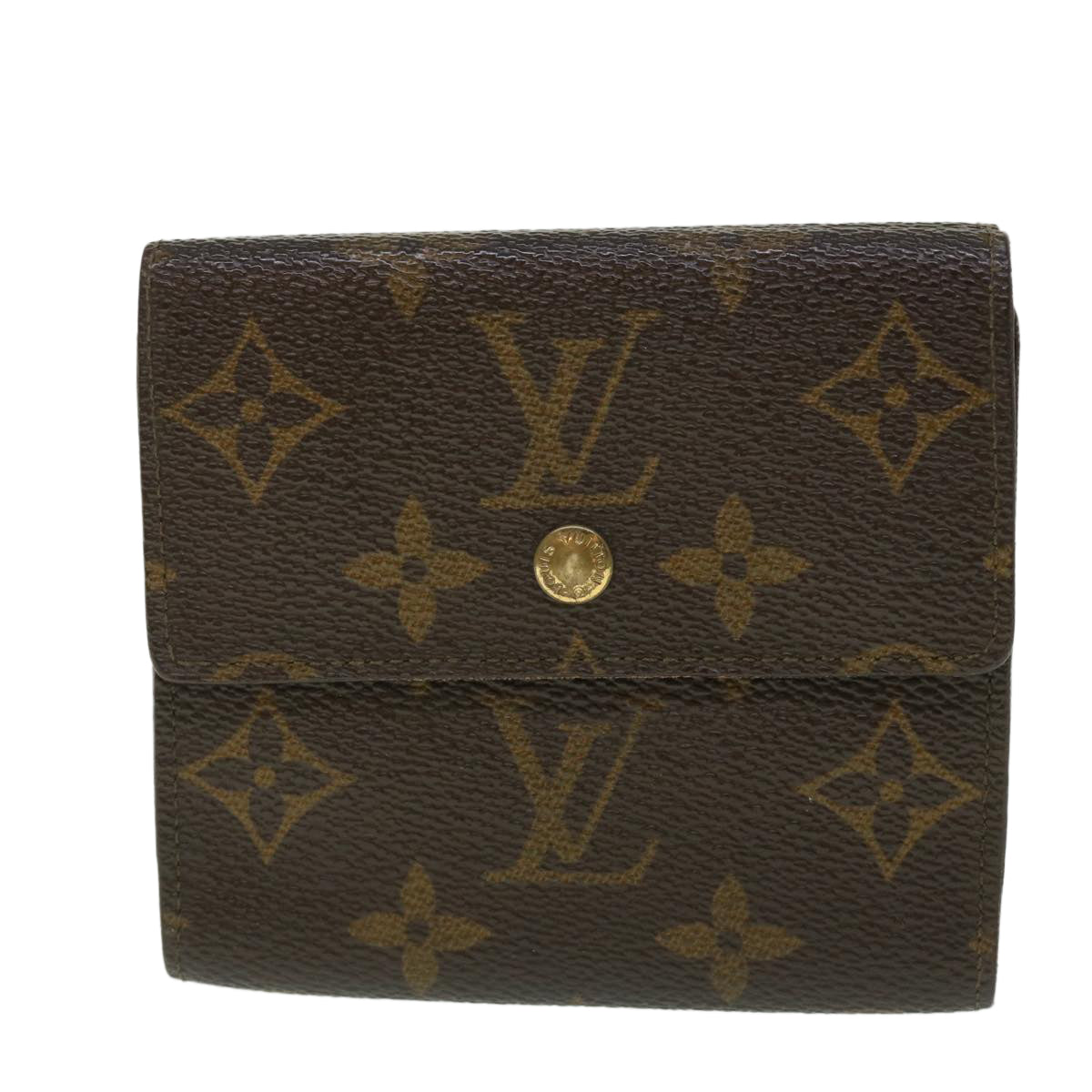 LOUIS VUITTON Monogram Portefeuille Elise Wallet M61654 LV Auth 56111