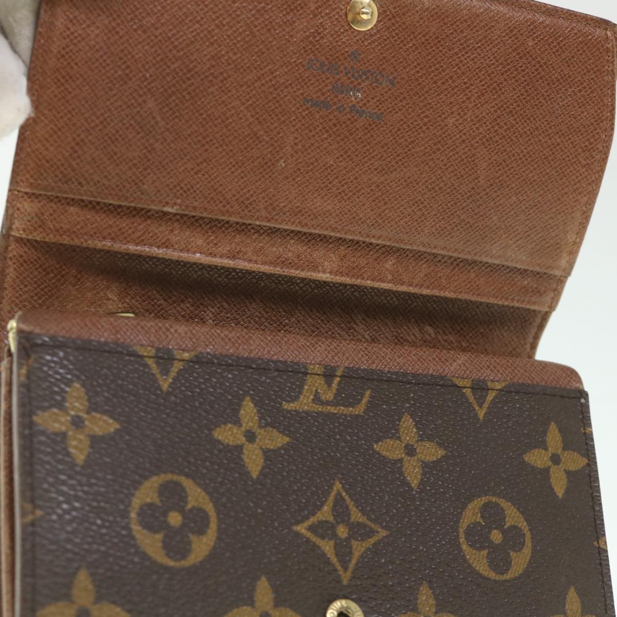 LOUIS VUITTON Monogram Porte Monnaie Billets Tresor Wallet M61730 LV Auth 56113