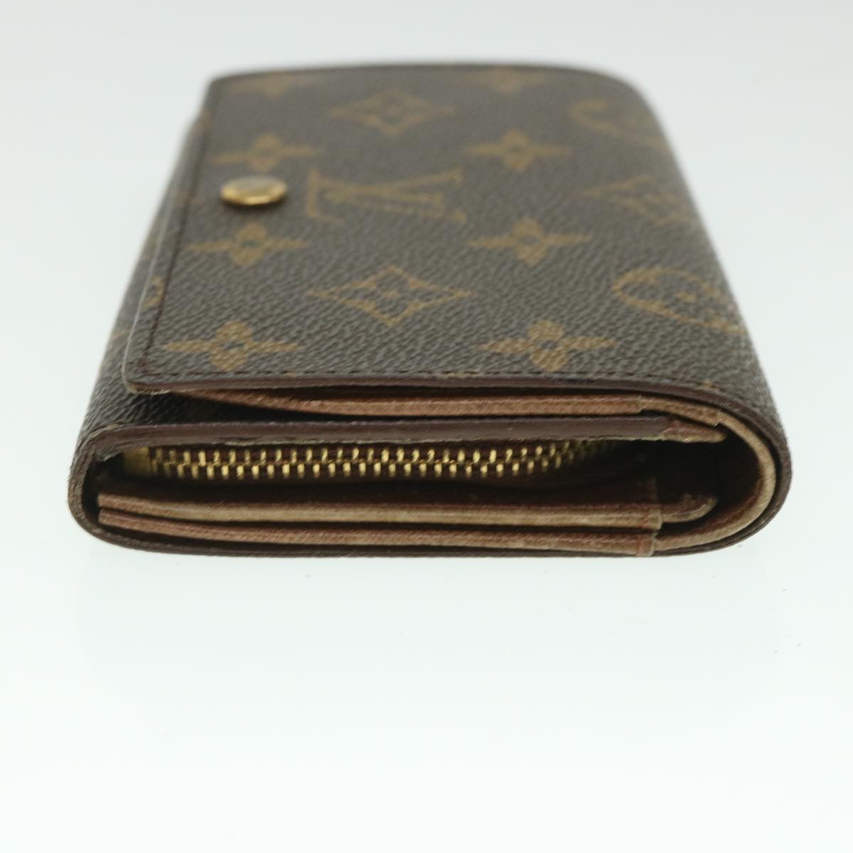 LOUIS VUITTON Monogram Porte Monnaie Billets Tresor Wallet M61730 LV Auth 56113