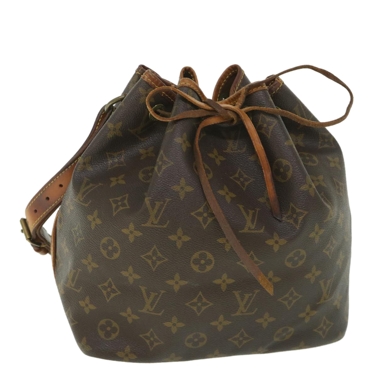 LOUIS VUITTON Monogram Petit Noe Shoulder Bag M42226 LV Auth 56138