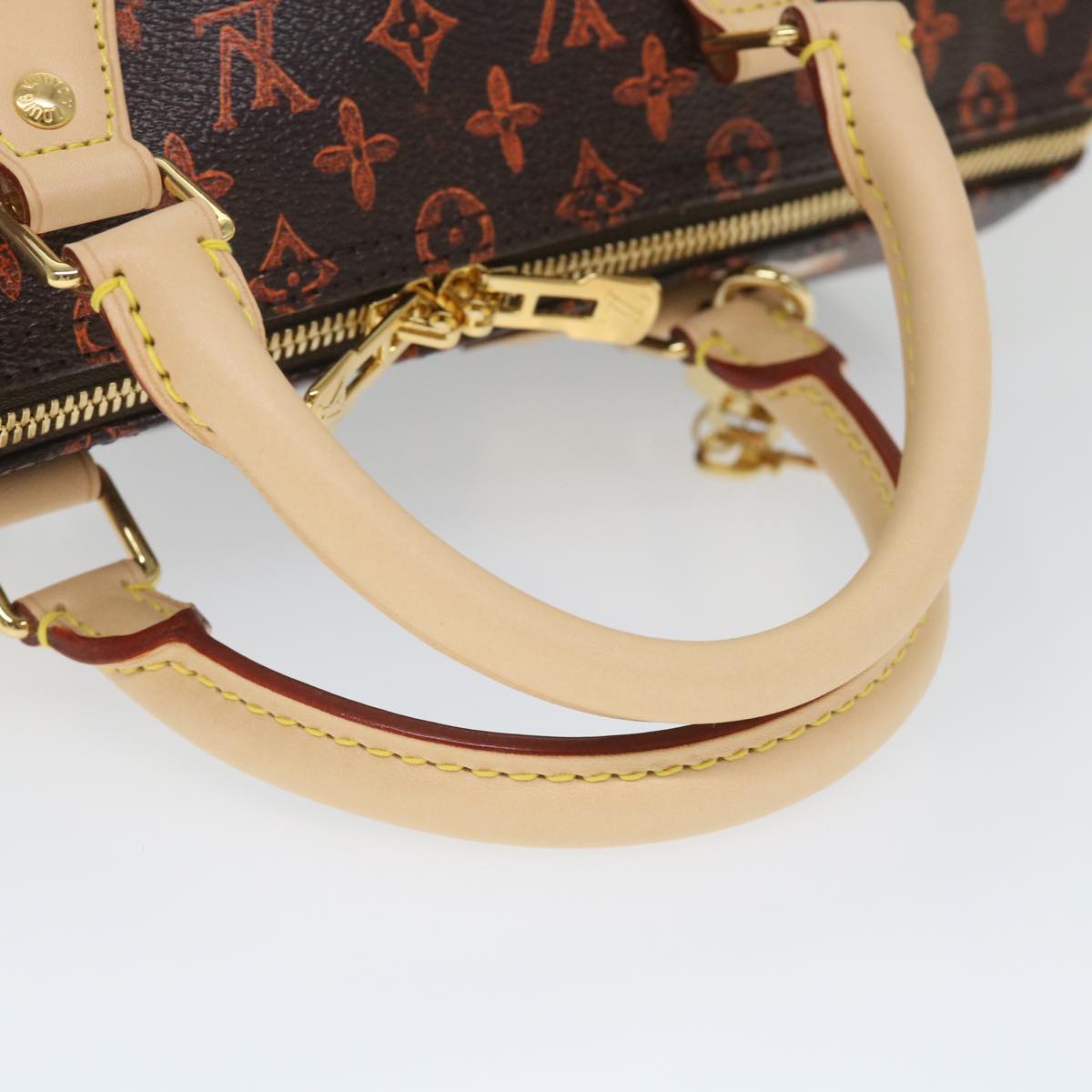 LOUIS VUITTON Catgram Speedy Bandouliere 30 Hand Bag Brown M44401 LV Auth 56154A