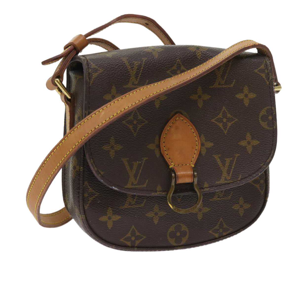 LOUIS VUITTON Monogram Saint Cloud PM Shoulder Bag M51244 LV Auth 56179