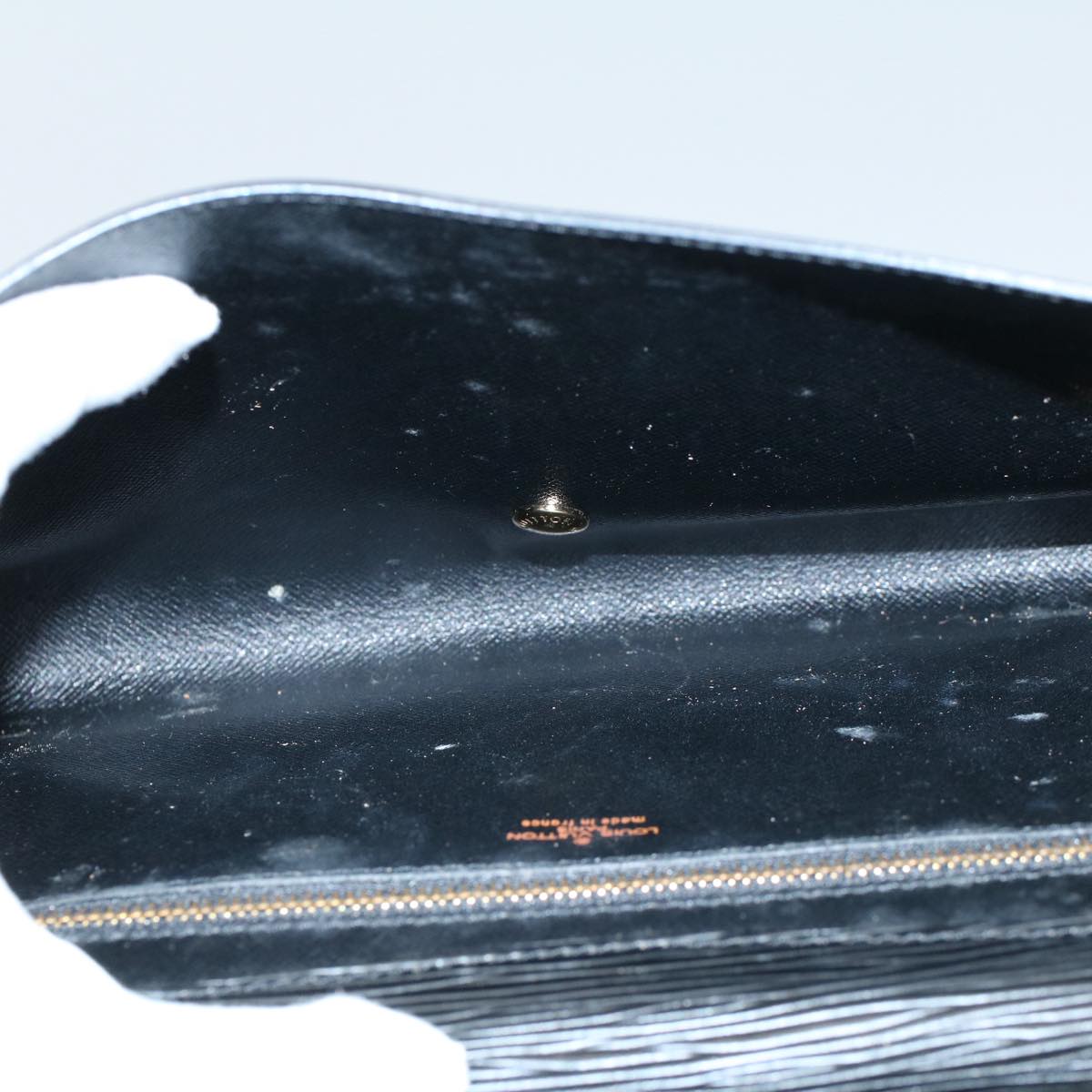 LOUIS VUITTON Epi Art Deco Clutch Bag Black M52632 LV Auth 56187