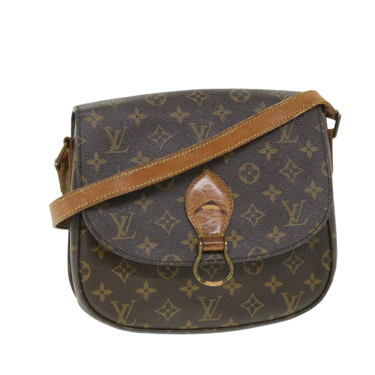 LOUIS VUITTON Monogram Saint Cloud GM Shoulder Bag M51242 LV Auth 56207