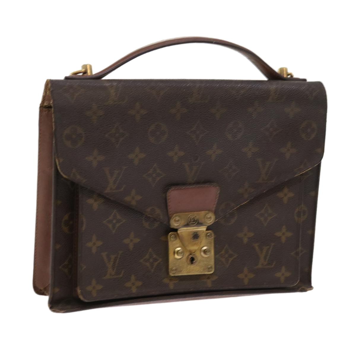 LOUIS VUITTON Monogram Monceau 28 Hand Bag 2way M51185 LV Auth 56212