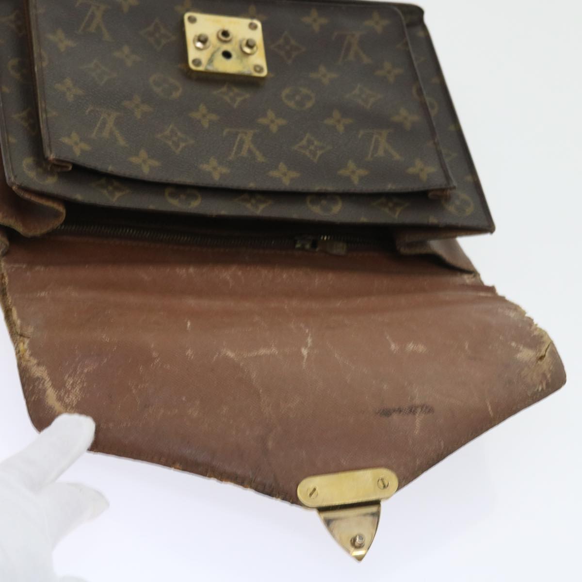 LOUIS VUITTON Monogram Monceau 28 Hand Bag 2way M51185 LV Auth 56212