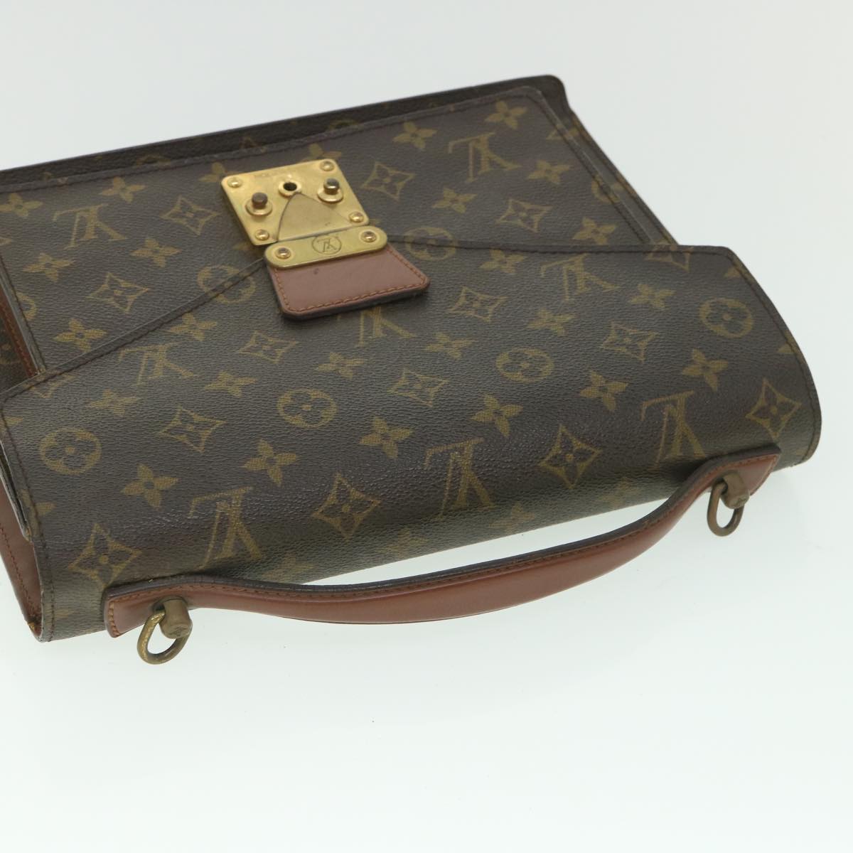 LOUIS VUITTON Monogram Monceau 28 Hand Bag 2way M51185 LV Auth 56215