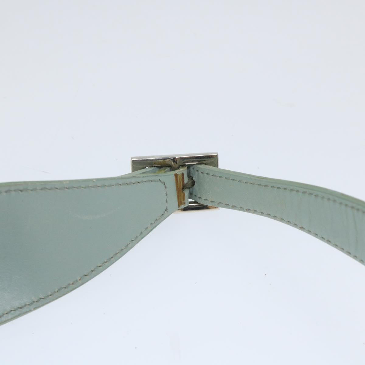 GUCCI Shoulder Bag Nylon Leather Light Blue 001 4034 2123 Auth 56217