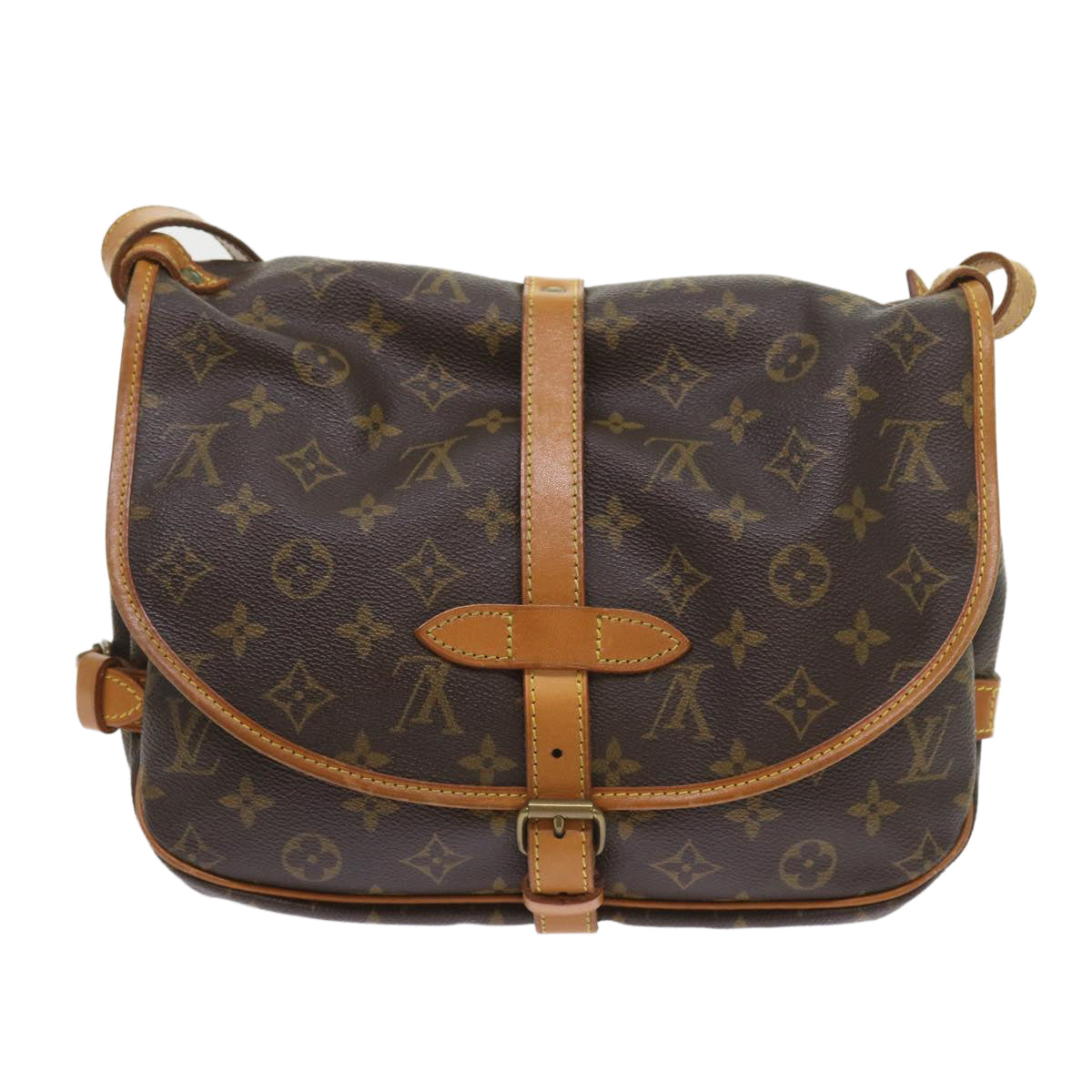 LOUIS VUITTON Monogram Saumur 30 Shoulder Bag M42256 LV Auth 56220 - 0