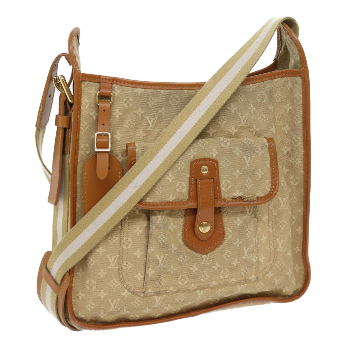 LOUIS VUITTON Monogram Mini Buzas Marie Kate Bag Beige M92323 LV Auth 56230