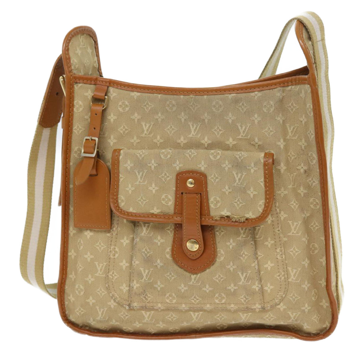 LOUIS VUITTON Monogram Mini Buzas Marie Kate Bag Beige M92323 LV Auth 56230