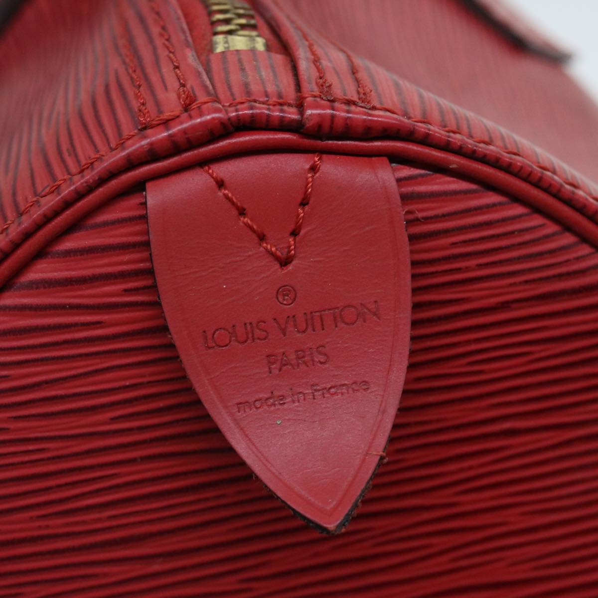 LOUIS VUITTON Epi Speedy 30 Hand Bag Castilian Red M43007 LV Auth 56261