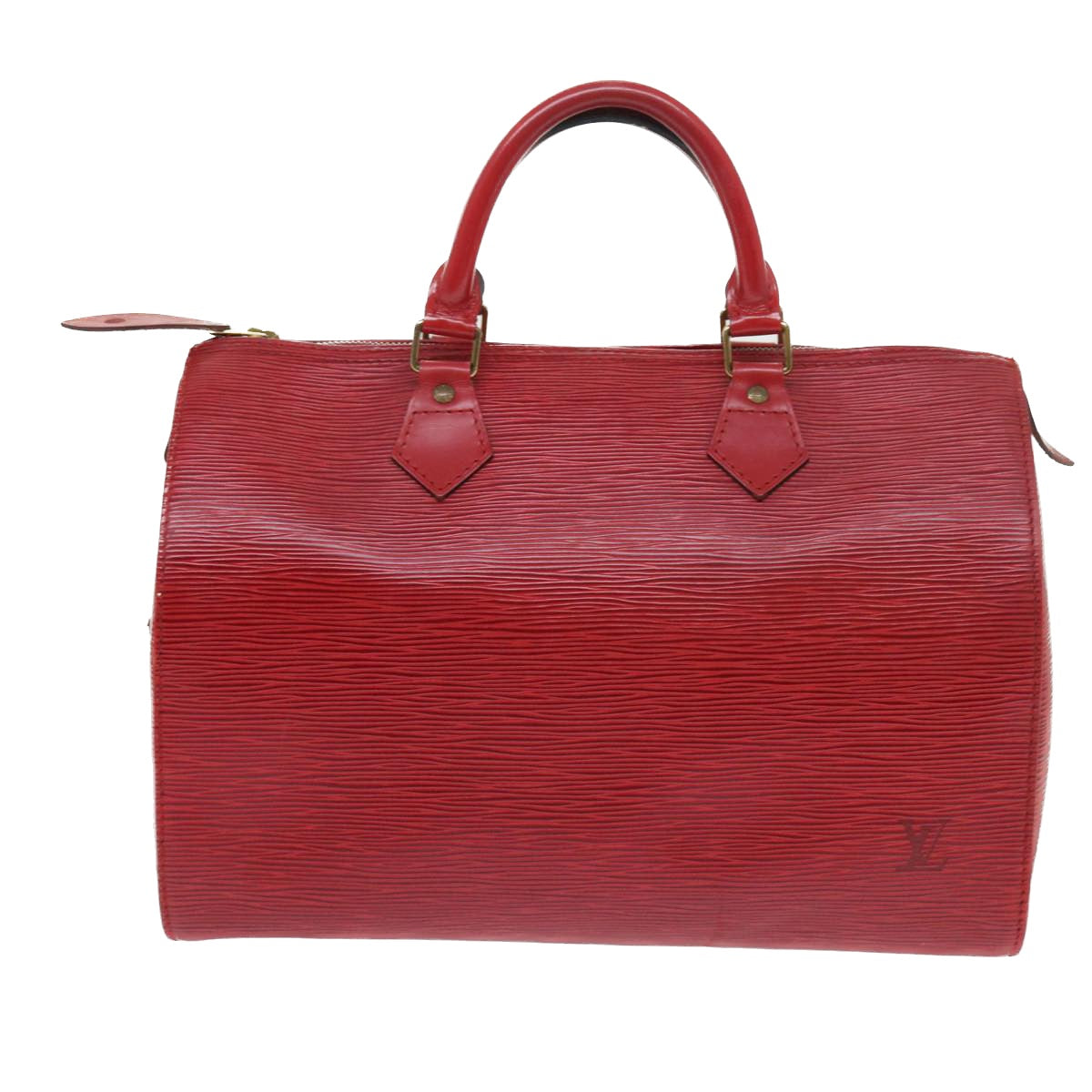 LOUIS VUITTON Epi Speedy 30 Hand Bag Castilian Red M43007 LV Auth 56261