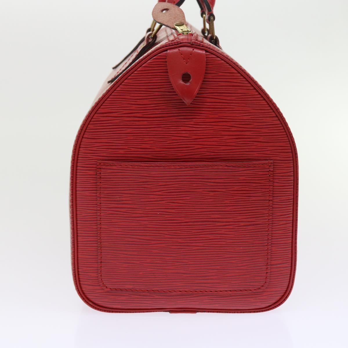 LOUIS VUITTON Epi Speedy 30 Hand Bag Castilian Red M43007 LV Auth 56261