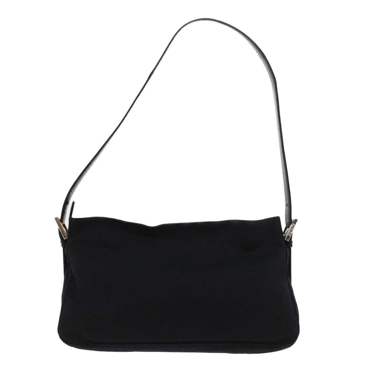 FENDI Mamma Baguette Shoulder Bag Nylon Black Auth 56301 - 0