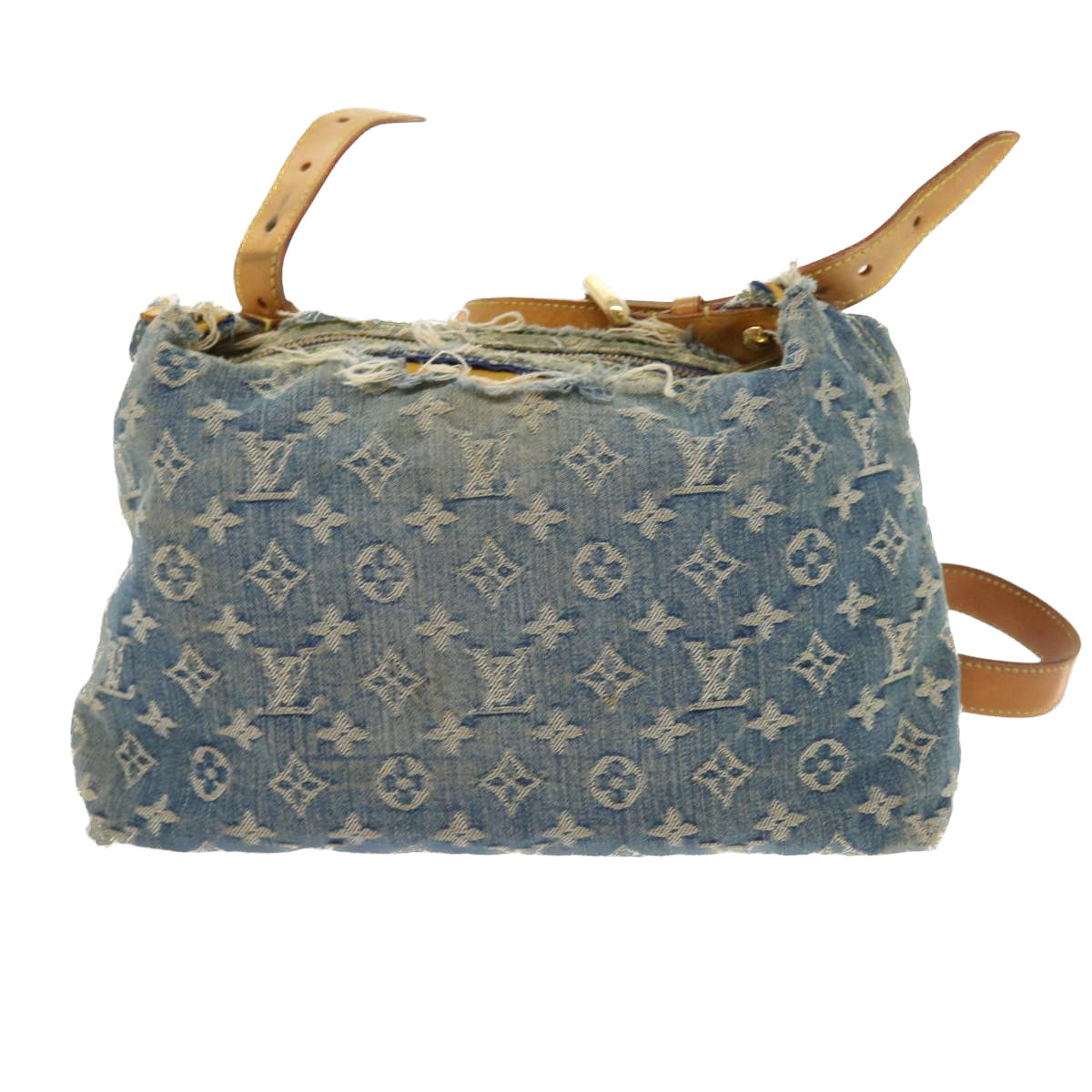 LOUIS VUITTON Monogram Denim Buggy PM Shoulder Bag Blue M95049 LV Auth 56324 - 0