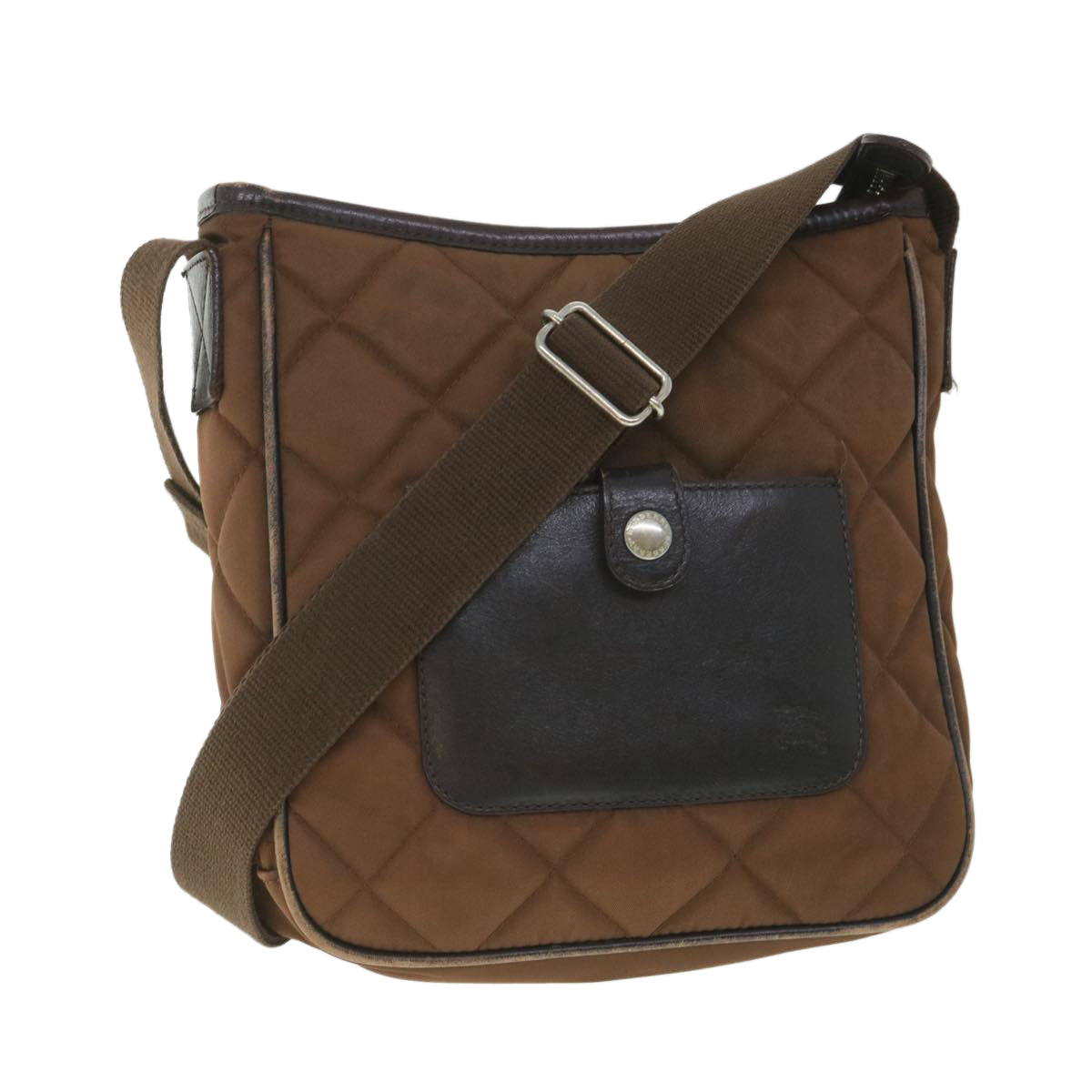 BURBERRY Shoulder Bag Nylon Brown Auth 56370