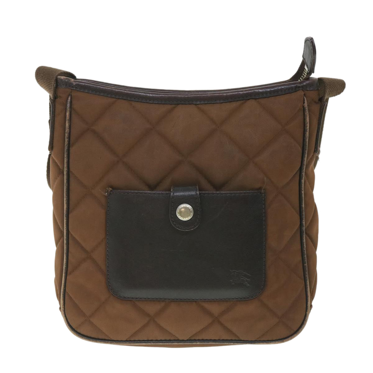 BURBERRY Shoulder Bag Nylon Brown Auth 56370