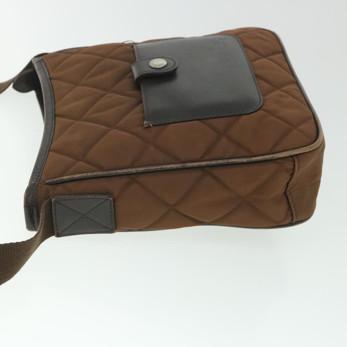 BURBERRY Shoulder Bag Nylon Brown Auth 56370