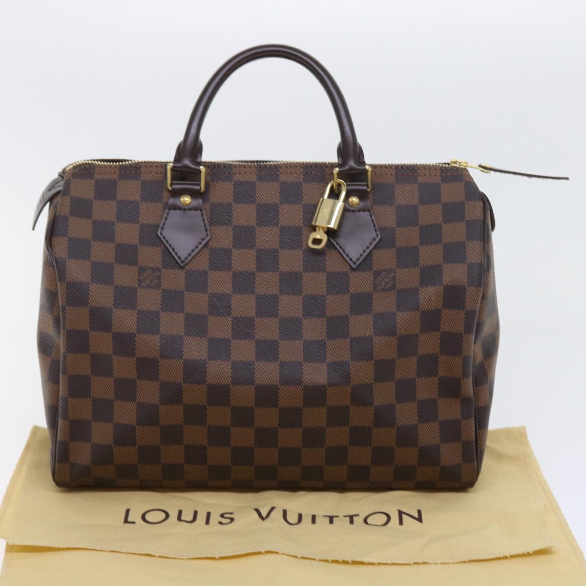 LOUIS VUITTON Damier Ebene Speedy 30 Hand Bag N41364 LV Auth 56392