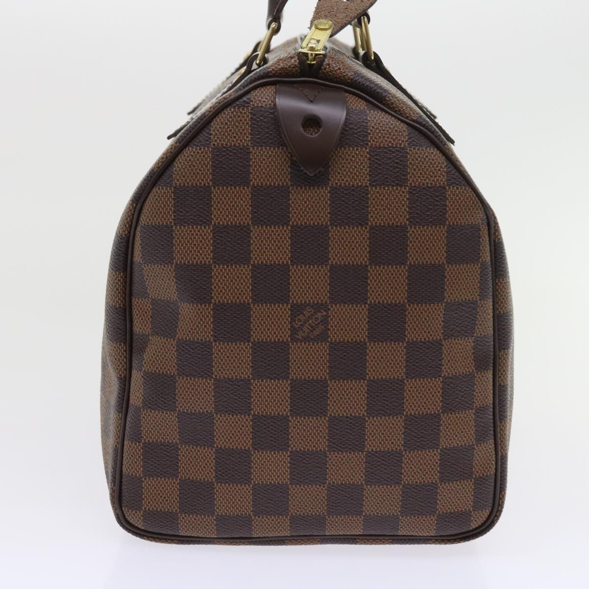 LOUIS VUITTON Damier Ebene Speedy 30 Hand Bag N41364 LV Auth 56392