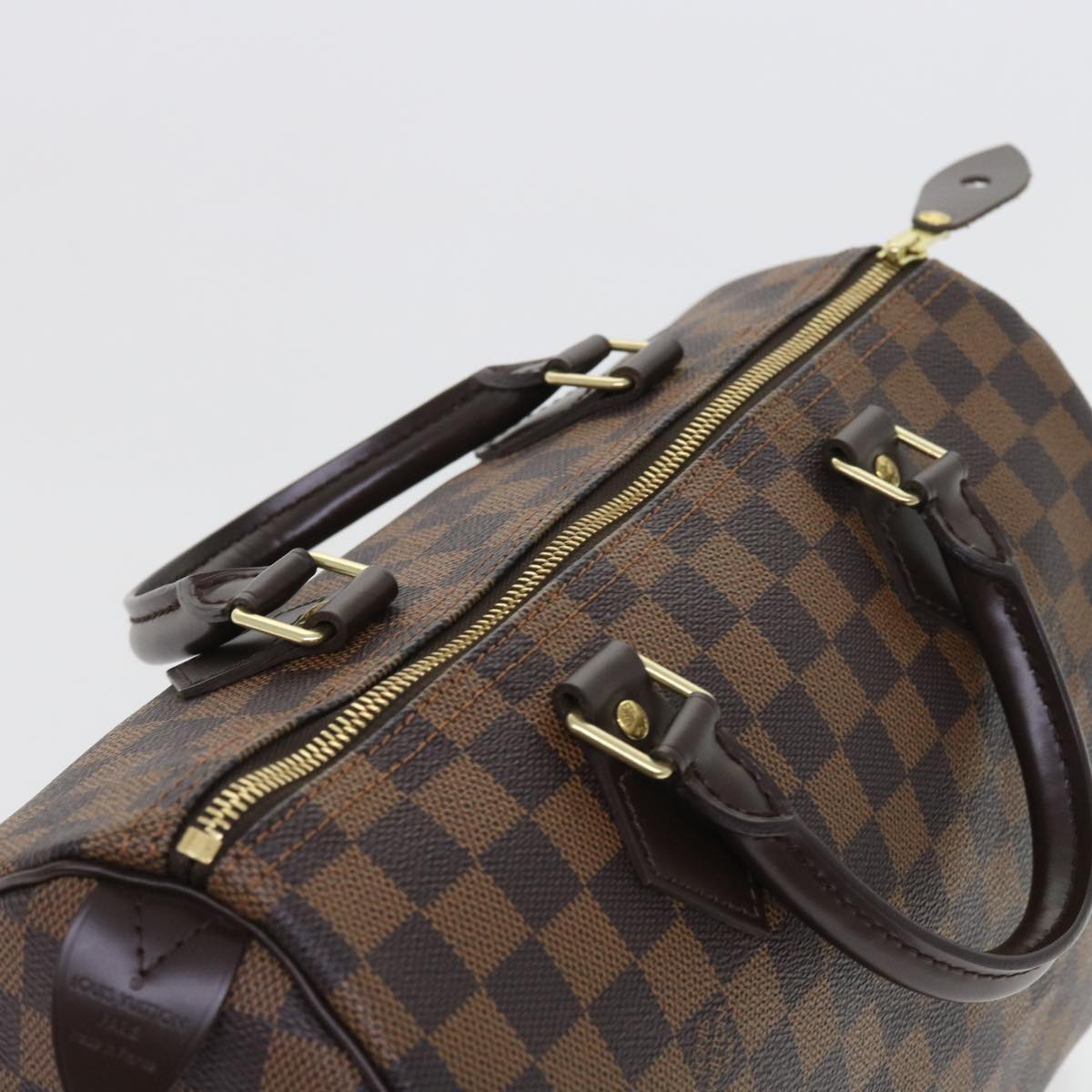 LOUIS VUITTON Damier Ebene Speedy 30 Hand Bag N41364 LV Auth 56392