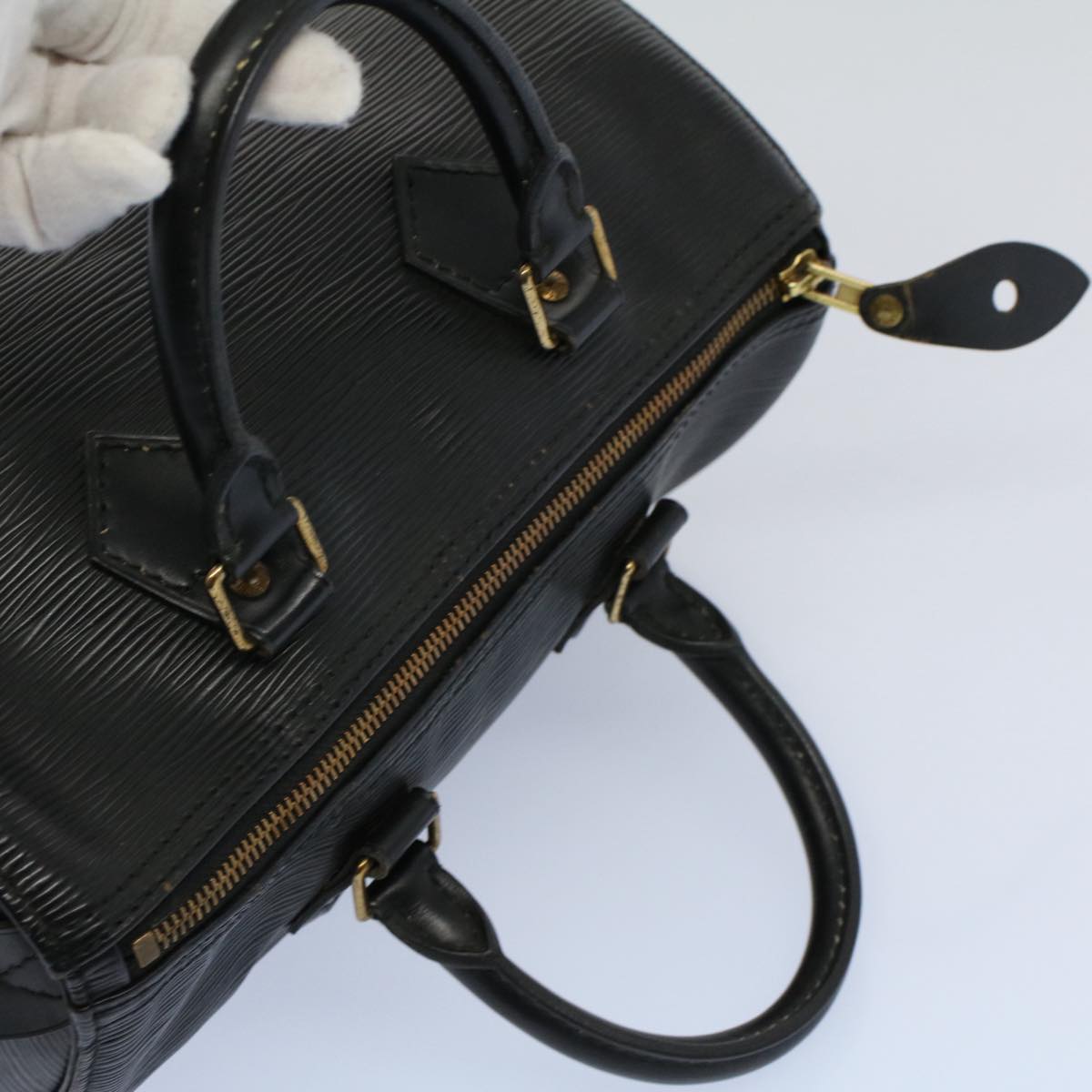 LOUIS VUITTON Epi Speedy 25 Hand Bag Black M43012 LV Auth 56405