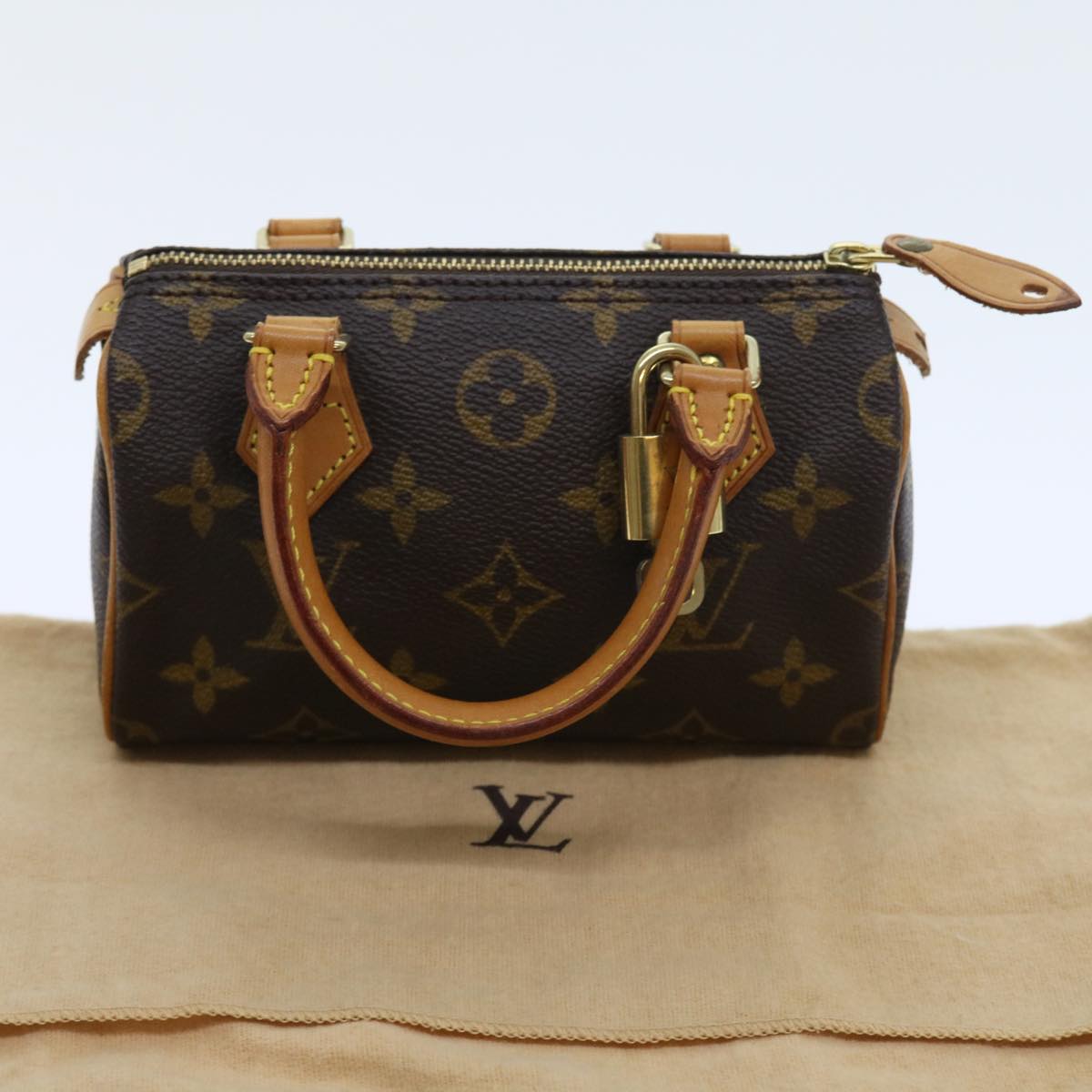 LOUIS VUITTON Monogram Mini Speedy Hand Bag M41534 LV Auth 56434