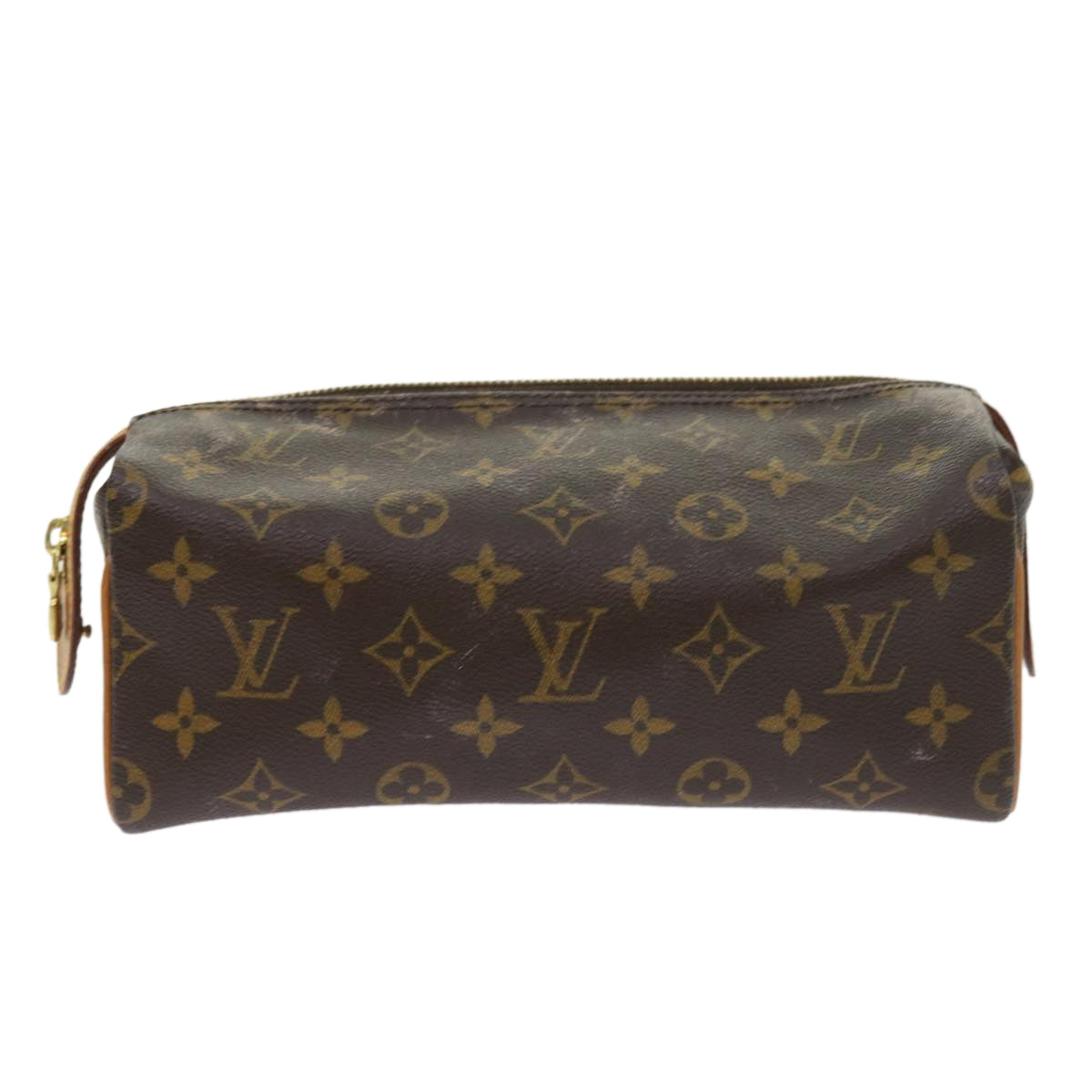 LOUIS VUITTON Monogram Trousse Patte Pression Cosmetic Pouch M47636 Auth 56488