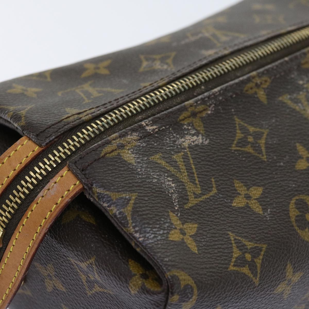 LOUIS VUITTON Monogram Trousse Patte Pression Cosmetic Pouch M47636 Auth 56488