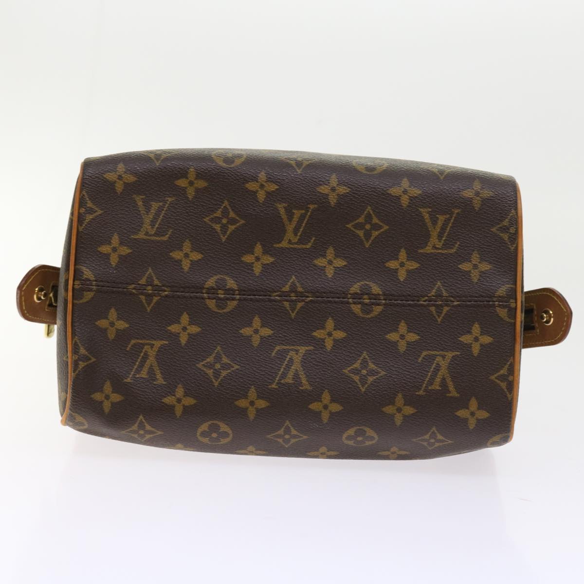 LOUIS VUITTON Monogram Trousse Patte Pression Cosmetic Pouch M47636 Auth 56488