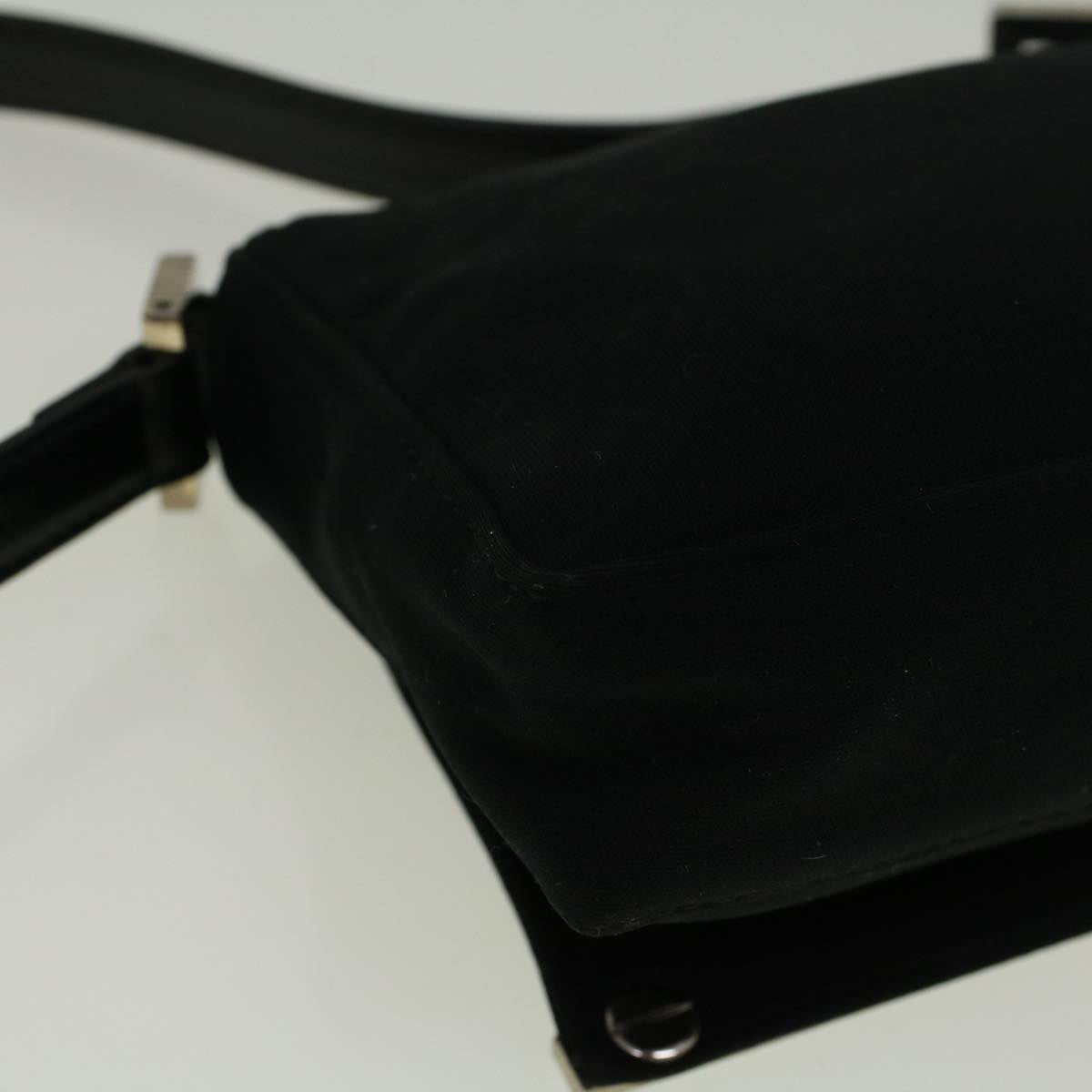 FENDI Shoulder Bag Nylon Black Auth 56493