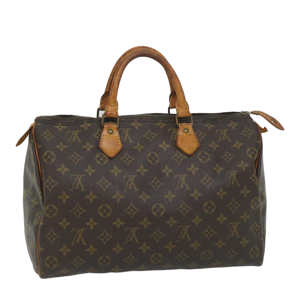 LOUIS VUITTON Monogram Speedy 35 Hand Bag M41524 LV Auth 56509