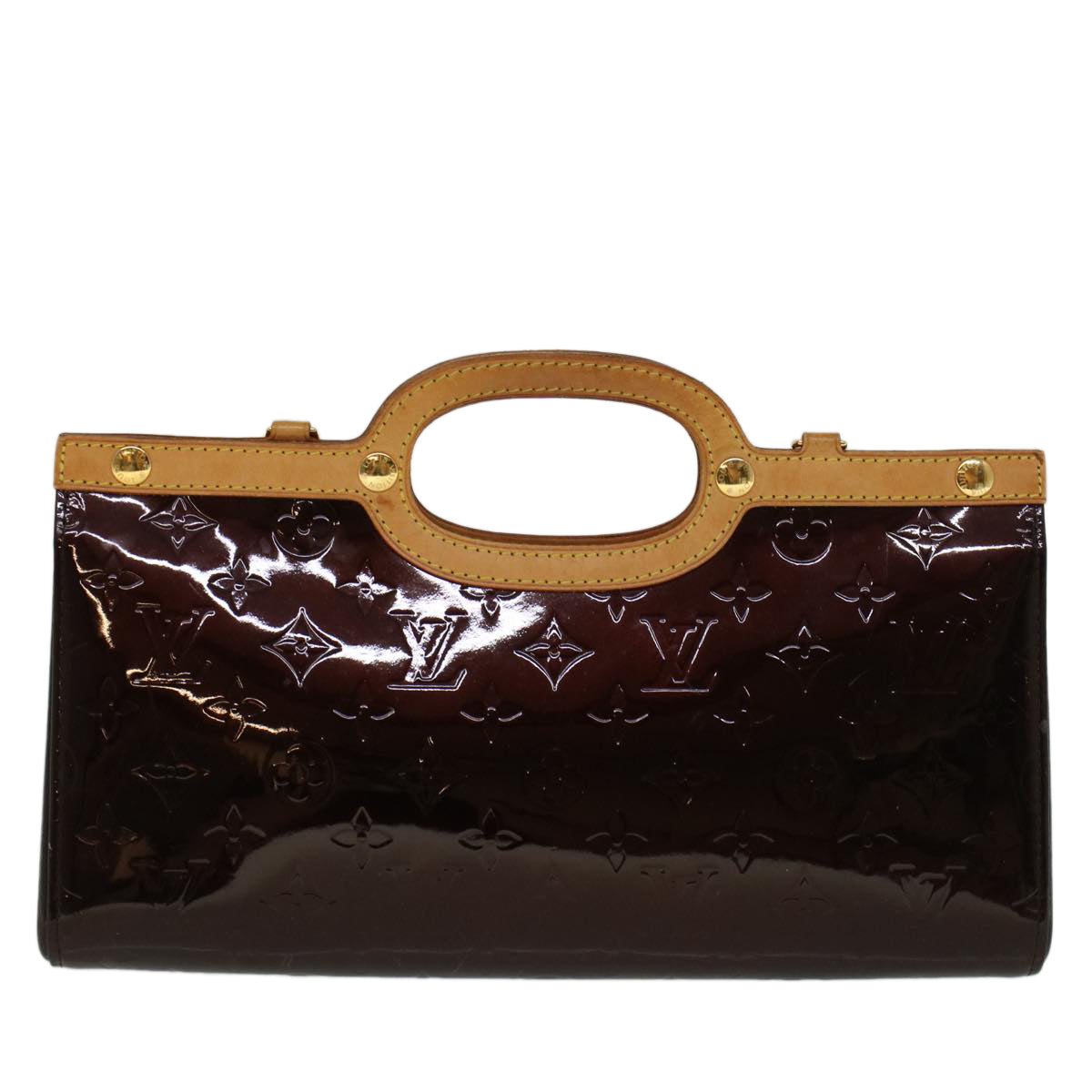 LOUIS VUITTON Monogram Vernis Roxbury Drive Hand Bag Amarante M91995 Auth 56533 - 0
