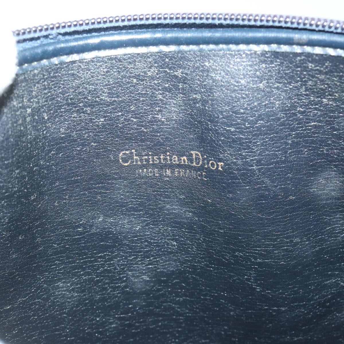 Christian Dior Trotter Canvas Shoulder Bag Navy Auth 56621