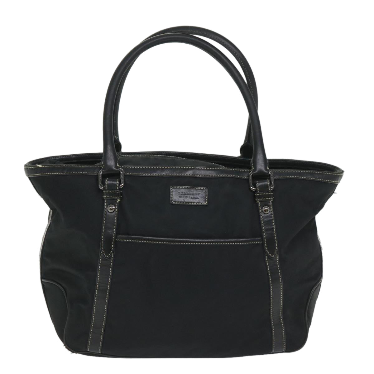 BURBERRY Blue Label Tote Bag Nylon Black Auth 56630 - 0