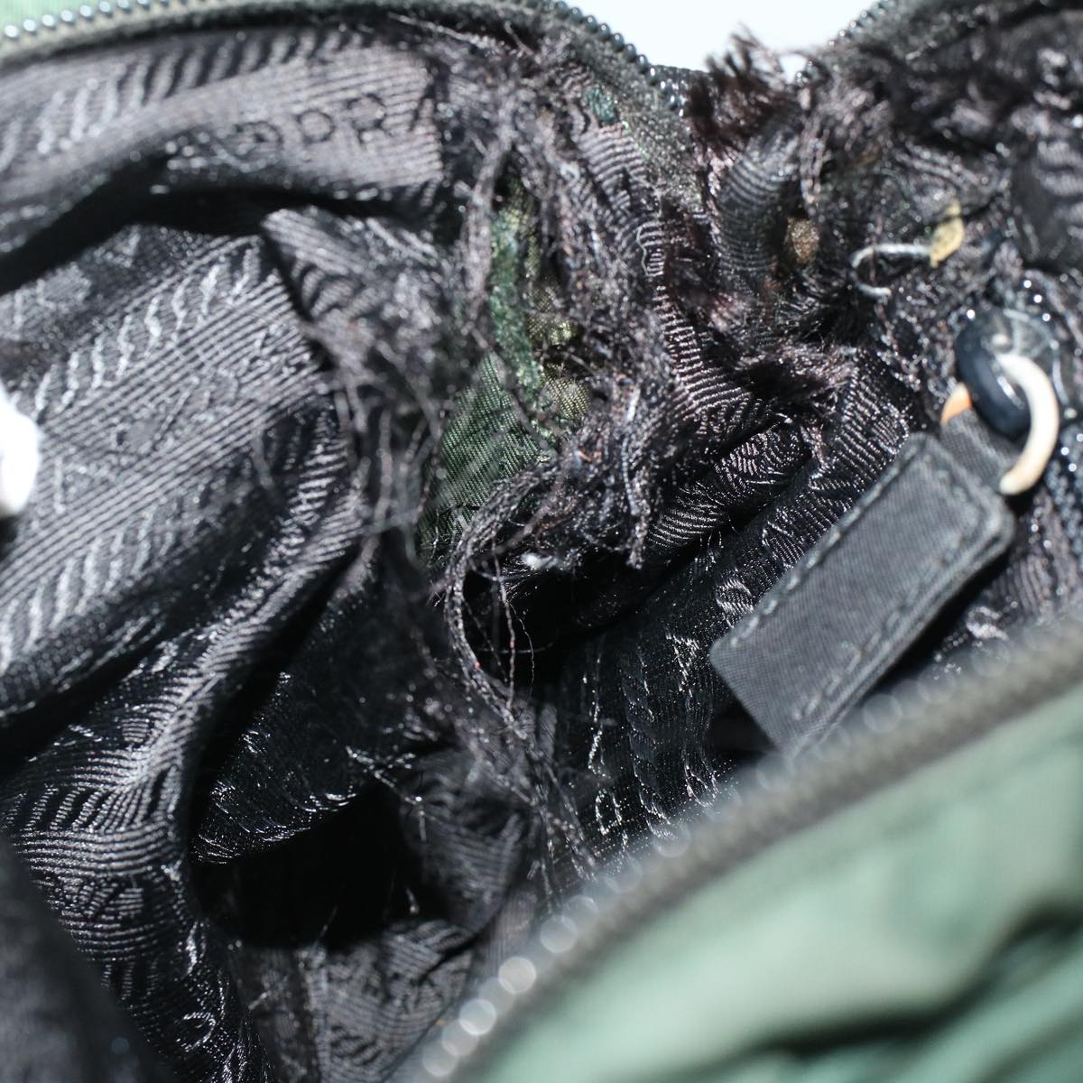 PRADA Sports Shoulder Bag Nylon Green Auth 56631