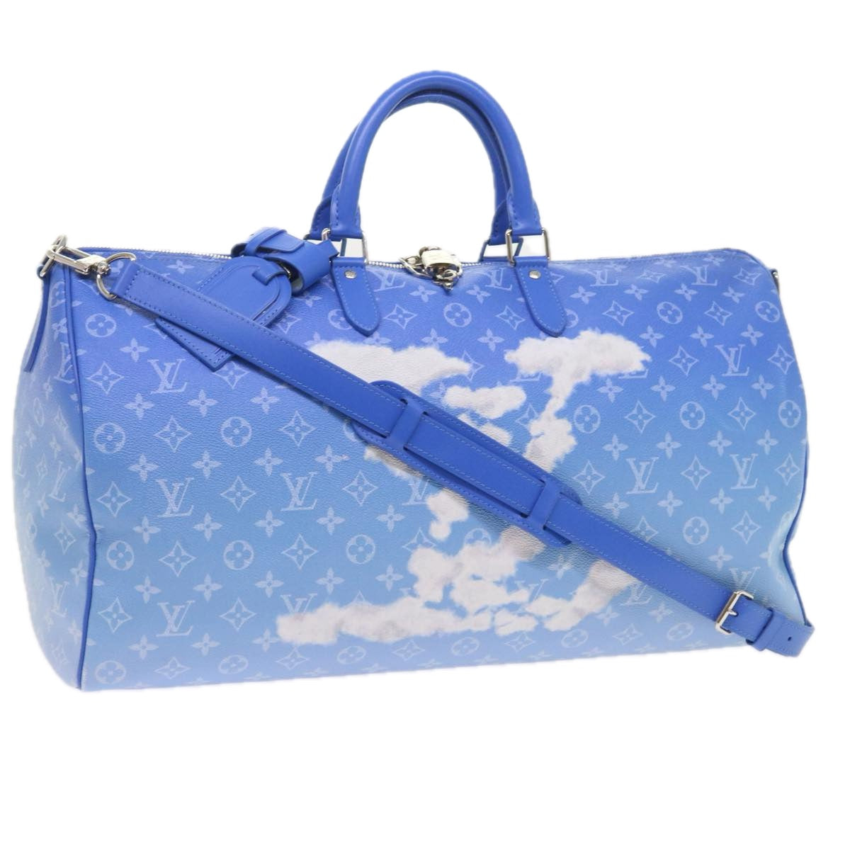 LOUIS VUITTON Monogram Clouds Keepall Bandouliere 50 Bag M45428 LV Auth 56645A